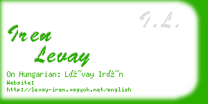 iren levay business card
